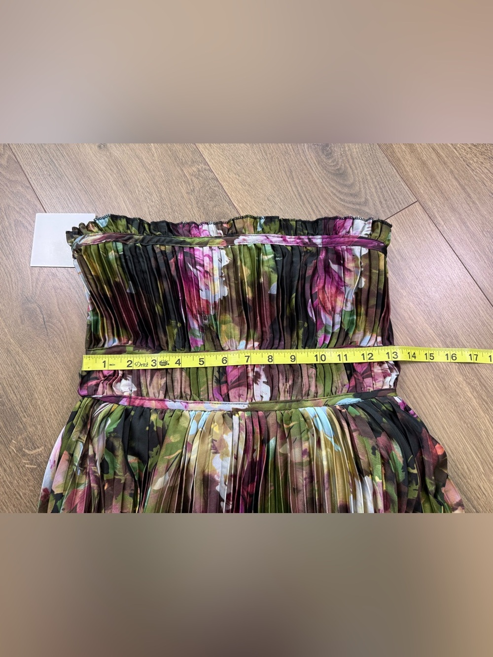 NWT Petal & Pup Angelique Pleated Strapless Maxi Dress Blurred Floral Sz Small - Picture 10 of 13